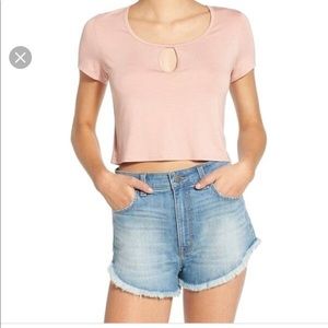Light pink crop top